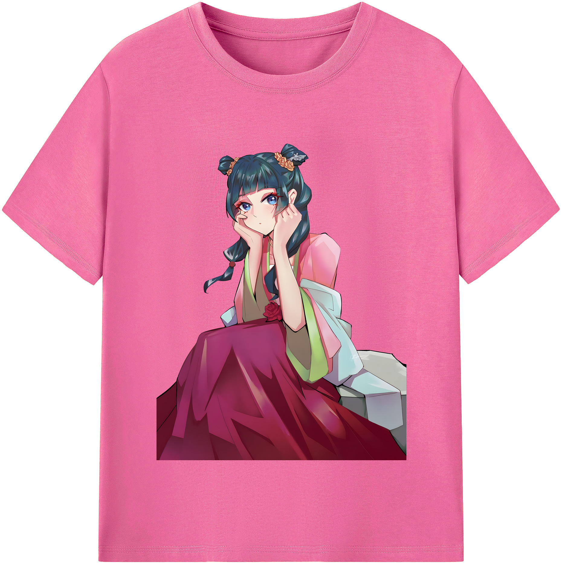 （画像用） 薬屋のひとりごと The Apothecary Diaries レディースカジュアルプリントTシャツ（綿100％）